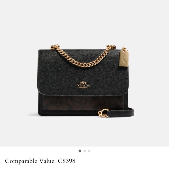 Coach golden chain bag - Picture 1 of 6